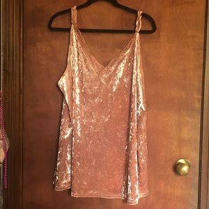 Torrid blush pink velvet top